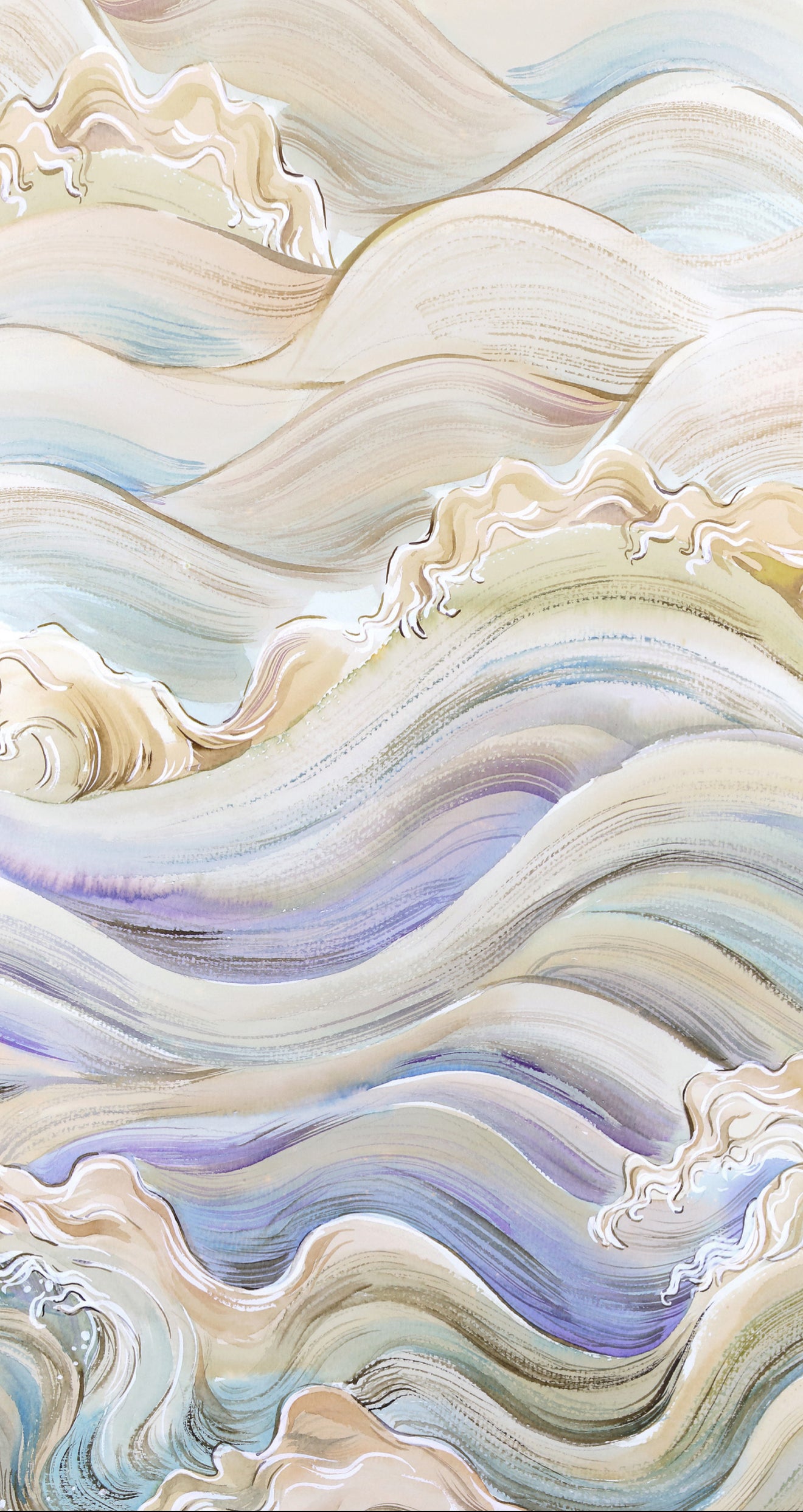 Ocean Waves - Printed Guest Towel