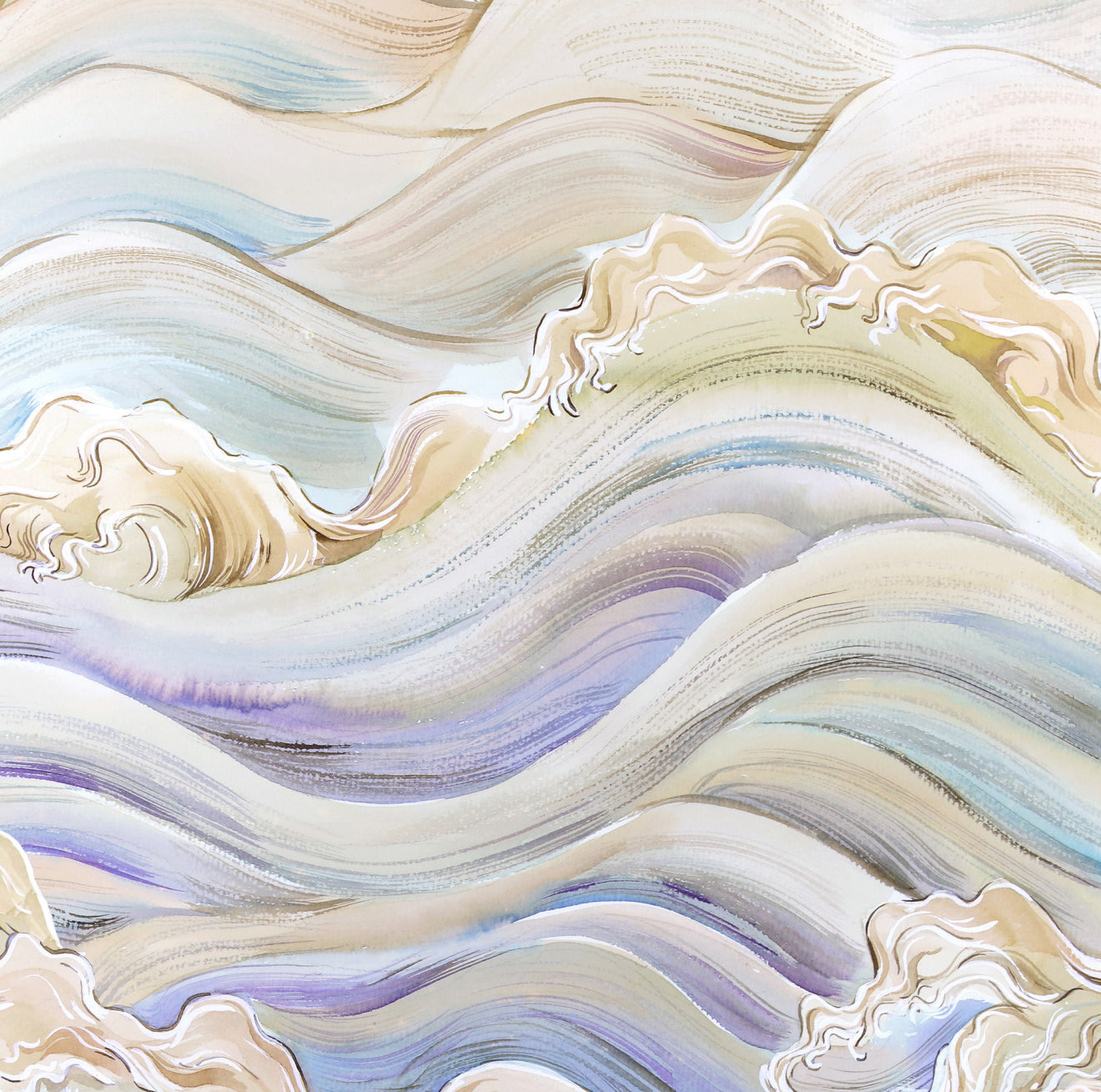 Ocean Waves Cocktail Napkin
