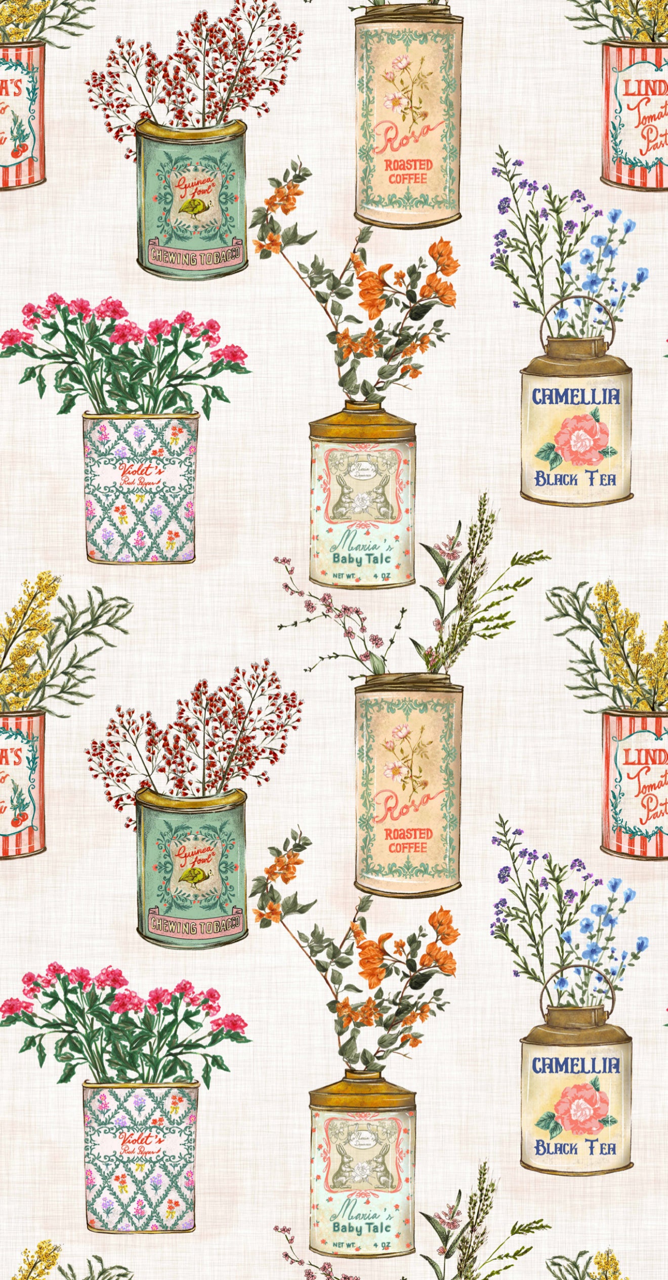 Tin Cans - Printed Guest Towel