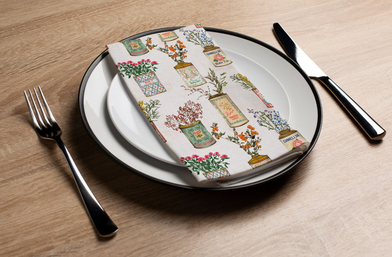 Tin Cans - Printed Guest Towel
