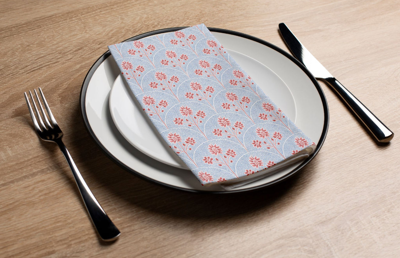 Red and Blue - Printed Guest Towel