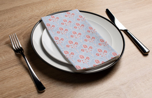 Red and Blue - Printed Guest Towel