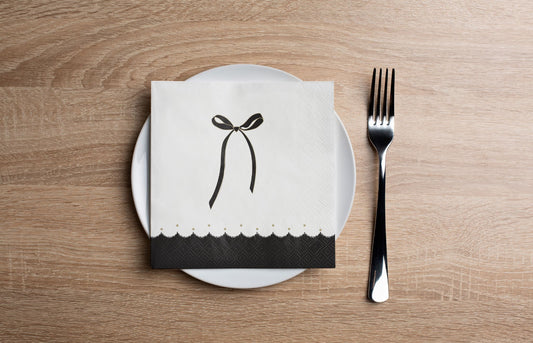 Scalloped Bow Cocktail Napkin