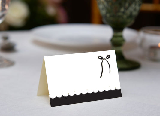Scalloped Bow Place Cards
