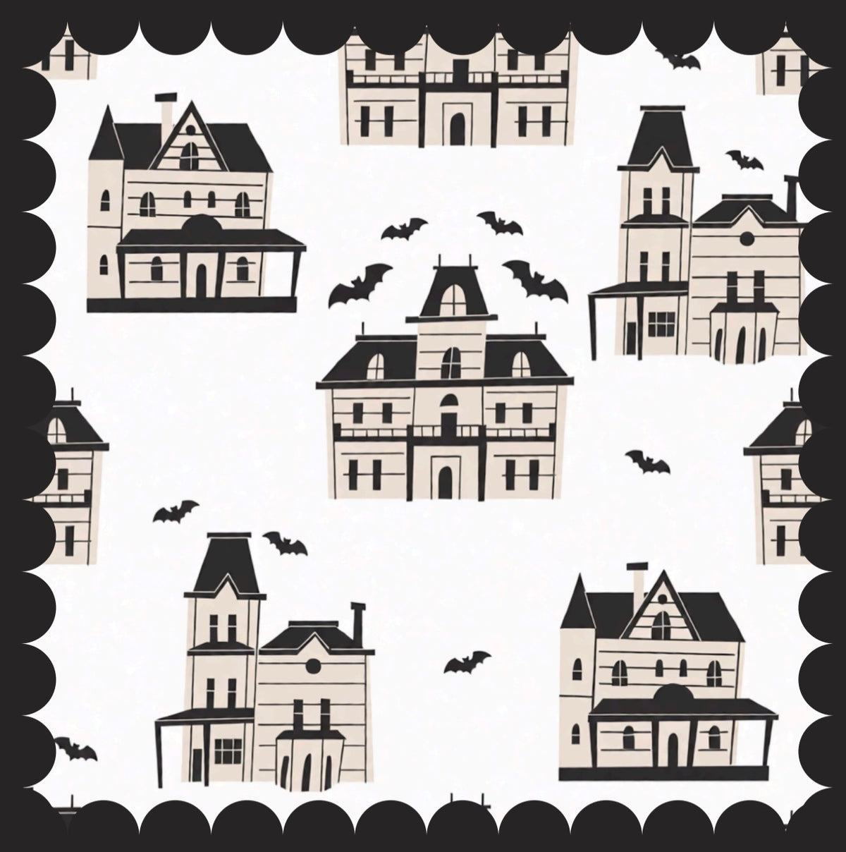 Gothic House Halloween - Charger - (SQUARE)