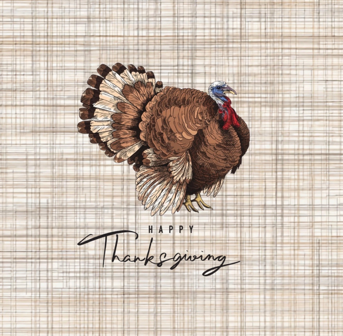 Thanksgiving Turkey  Cocktail Napkin