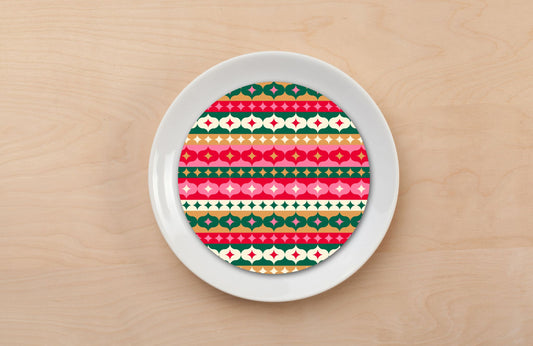 Retro Ornaments Plate Accent