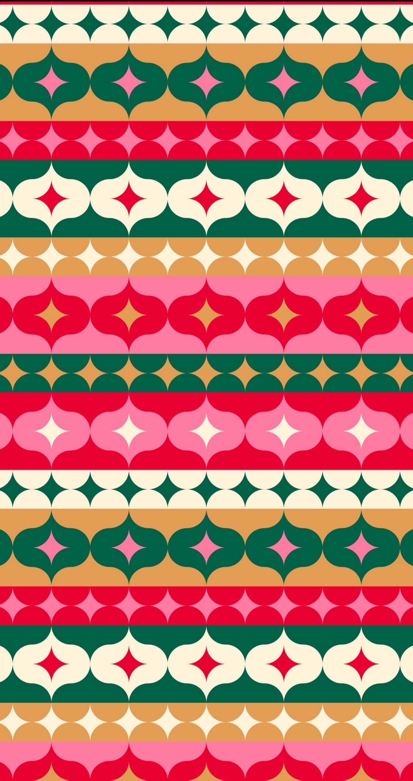 Retro Ornaments - Printed Guest Towel