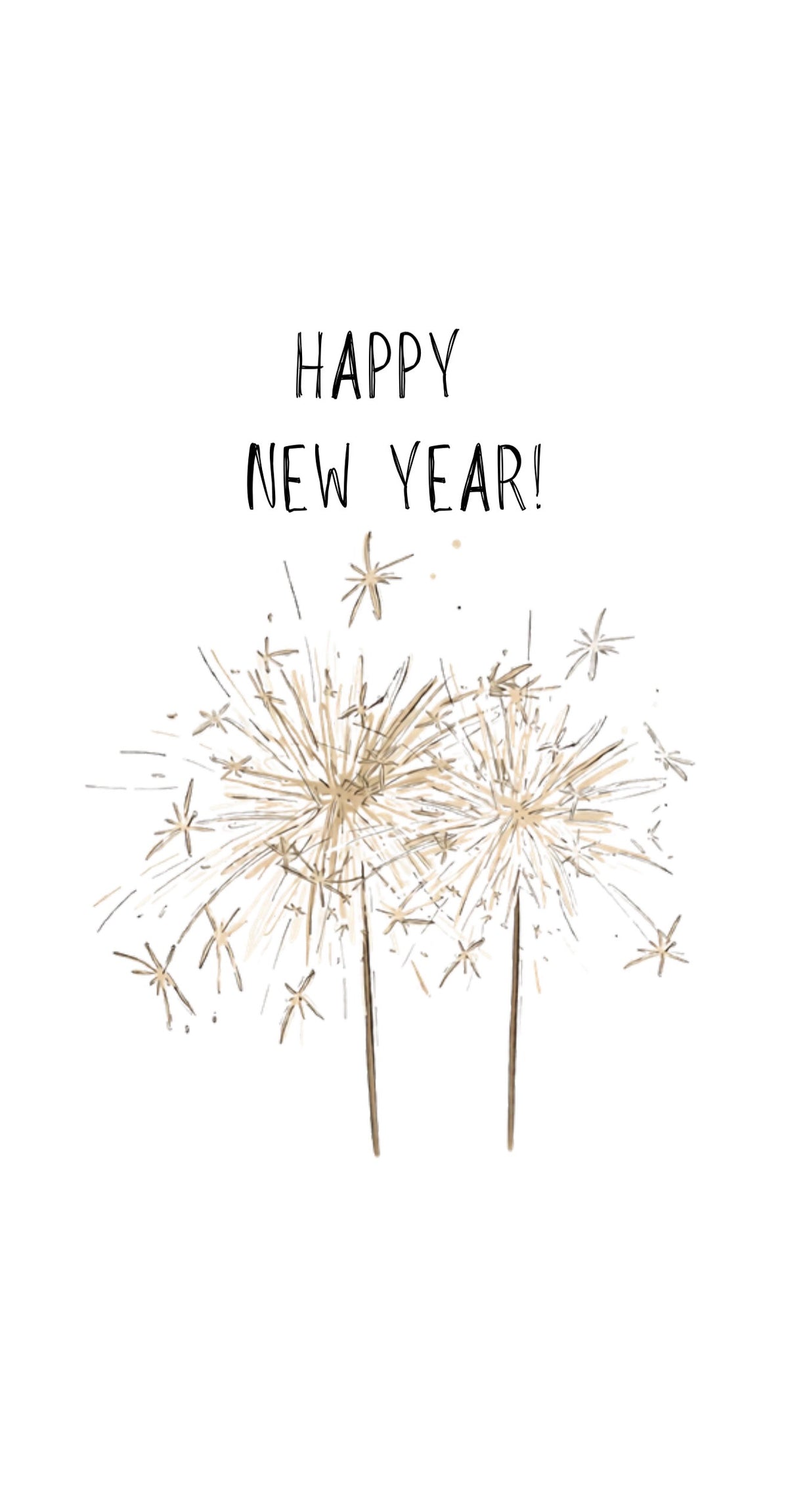 Sparklers New Year - Printed Guest Towel