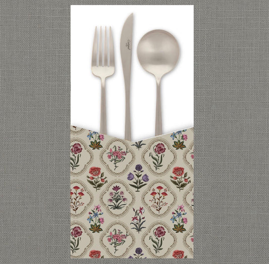 Antique Textile Cutlery Pouch