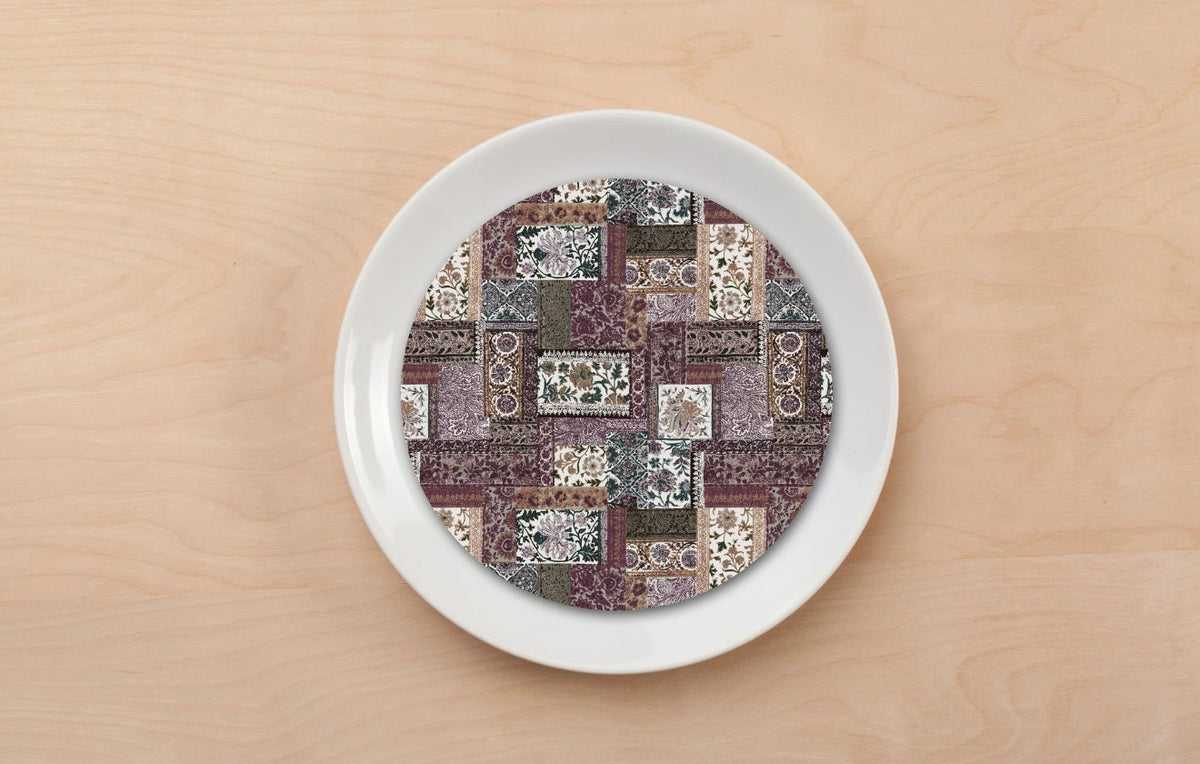Forest Patchwork Plate Accent