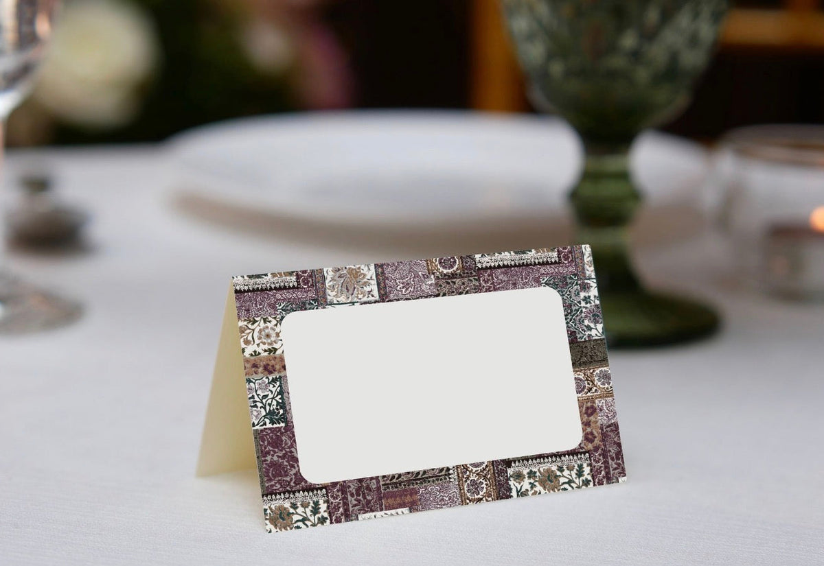 Forest Patchwork Place Cards