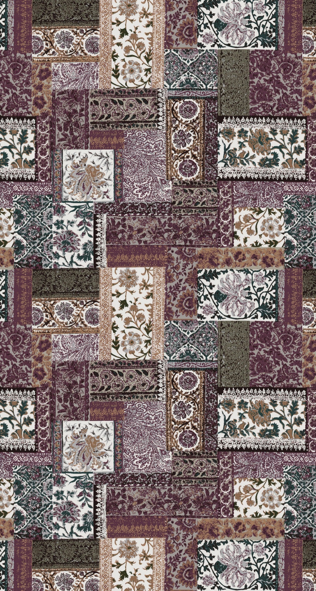 Forest Patchwork - Printed Guest Towel
