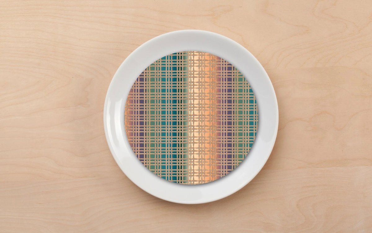 Gradient Grid Plate Accent