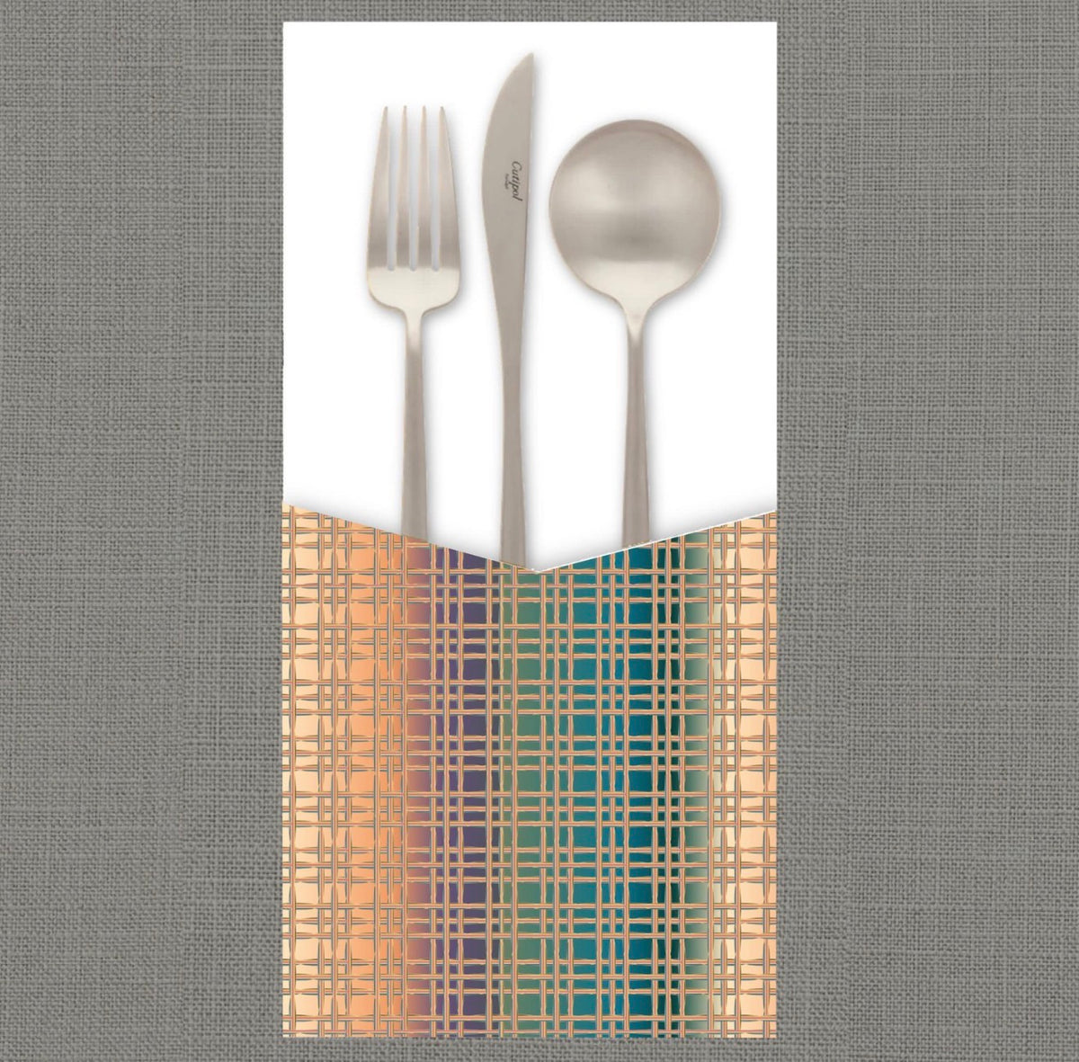Gradient Grid Cutlery Pouch