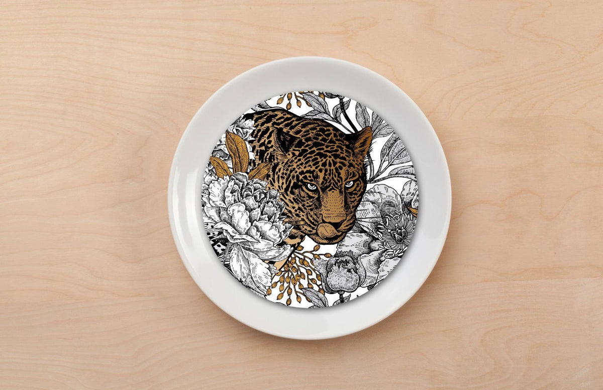 Garden Leopard Plate Accent