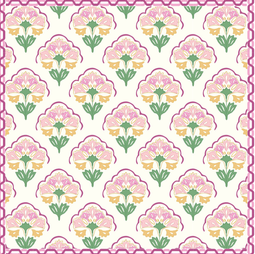 Scalloped Floral - Charger - (SQUARE)