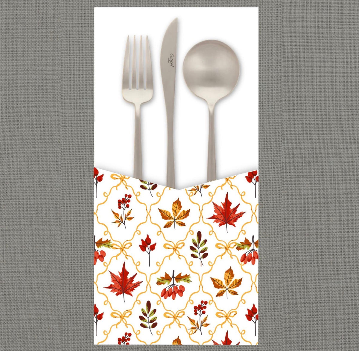 Cozy Thanksgiving Cutlery Pouch