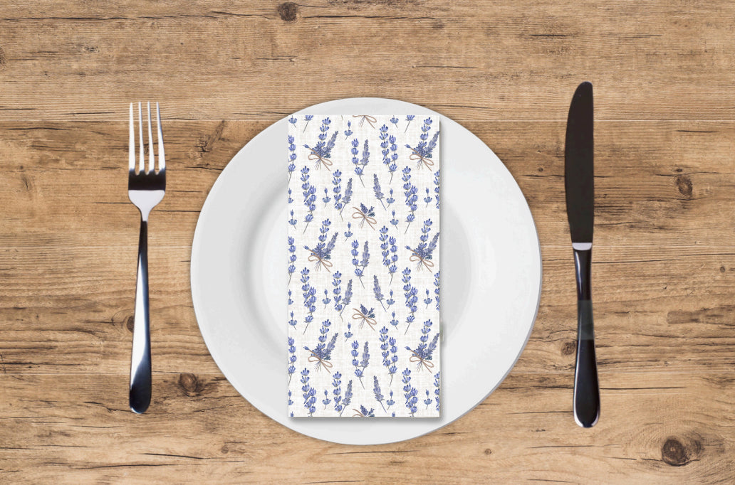 Lavender Linen - Printed Guest Towel