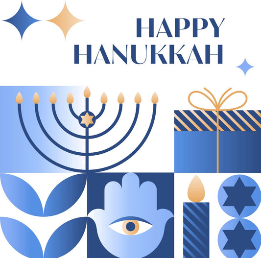 Happy Hanukkah Festive - Charger - (SQUARE)