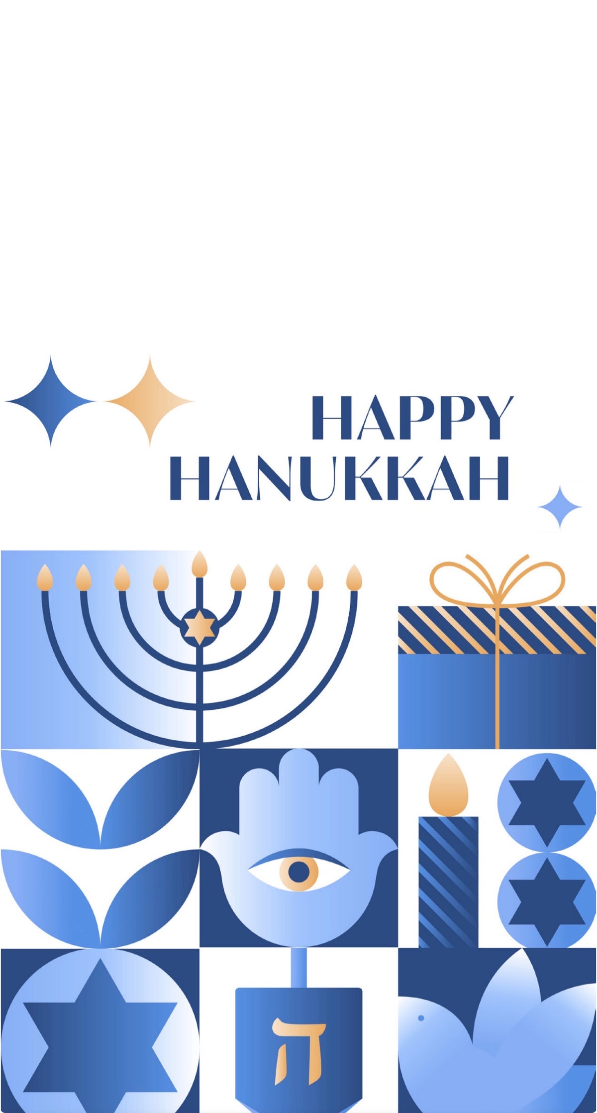 Happy Hanukkah Festive - Printed Guest Towel