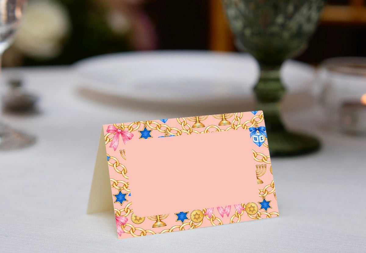 Luxe Hanukkah Place Cards