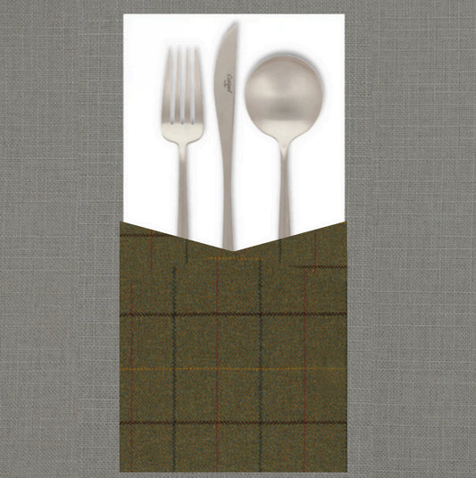 Wool Plaid Cutlery Pouch