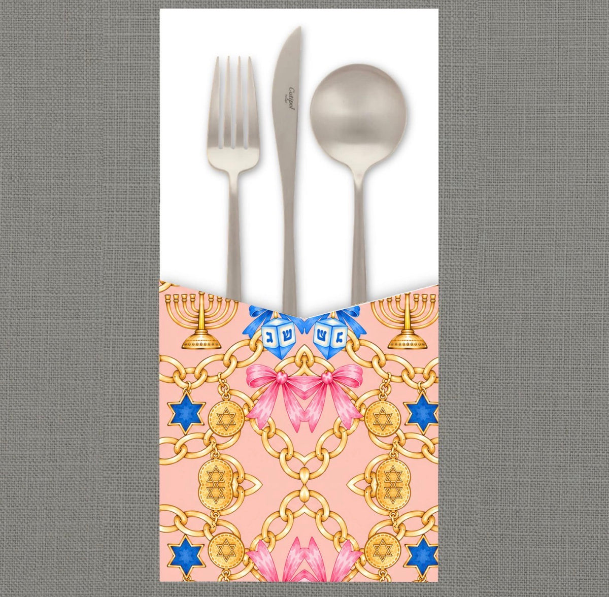 Luxe Hanukkah Cutlery Pouch