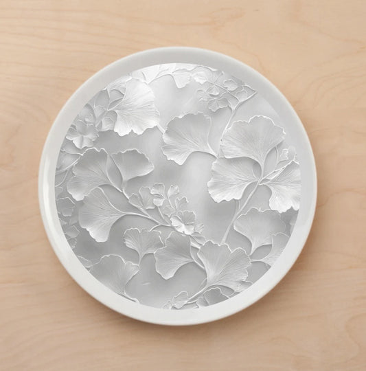 3D Ginkgo Plate Accent