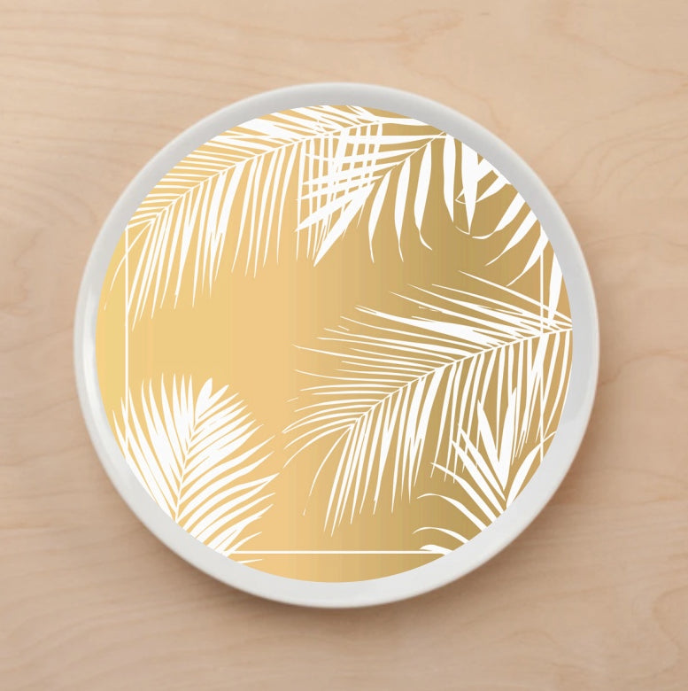 Golden Hour Fronds Plate Accent