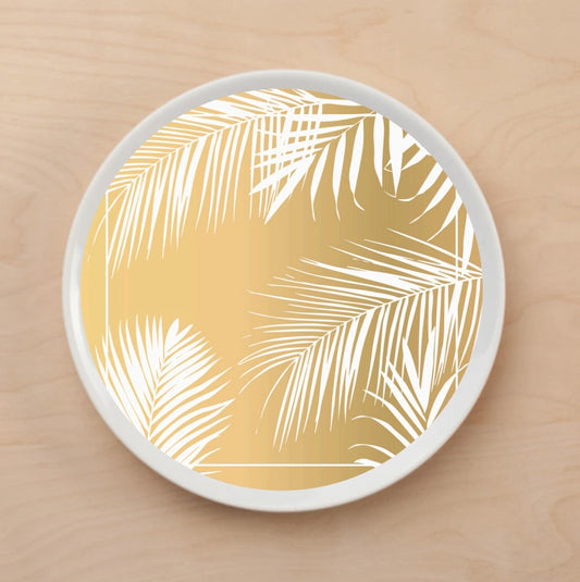 Golden Hour Fronds Plate Accent