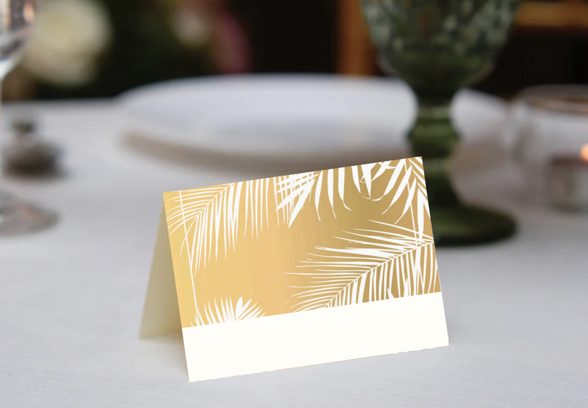 Golden Hour Fronds Place Cards