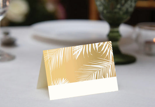Golden Hour Fronds Place Cards