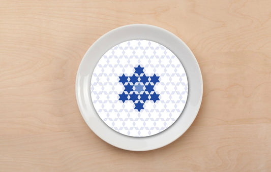 Magen David Hanukkah Plate Accent