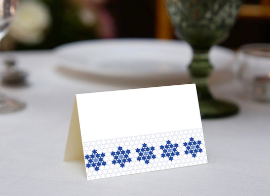 Magen David Hanukkah Place Cards