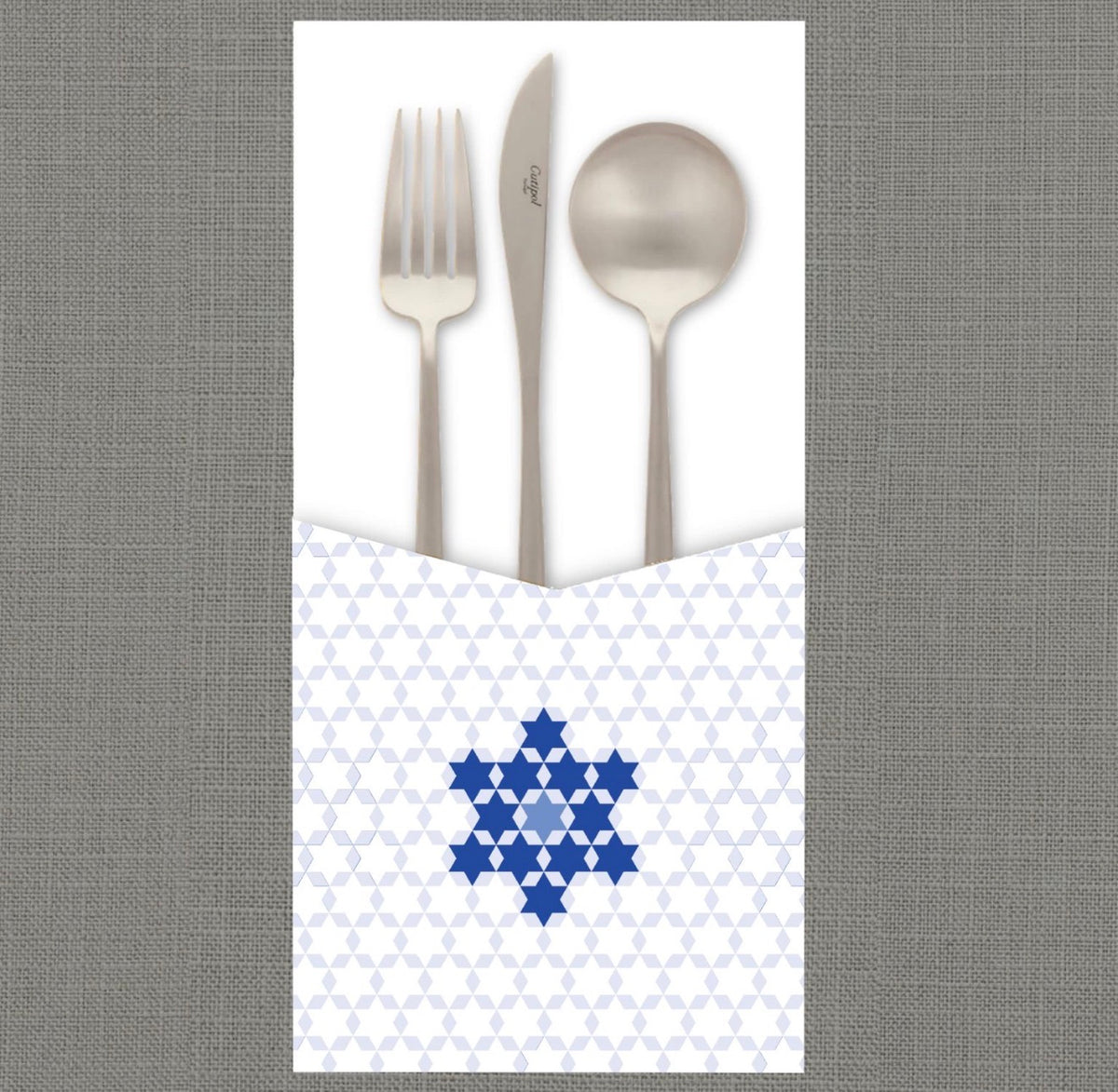 Magen David Hanukkah Cutlery Pouch