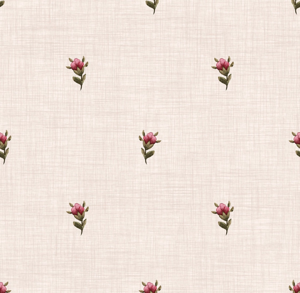 Pink Rosebud Cocktail Napkin