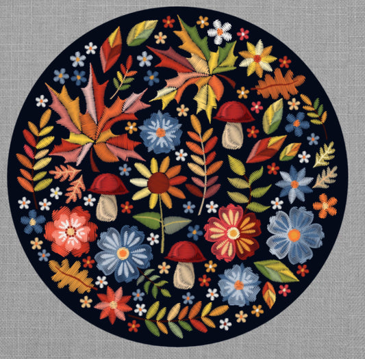 Autumn Assortment Round Die Cut