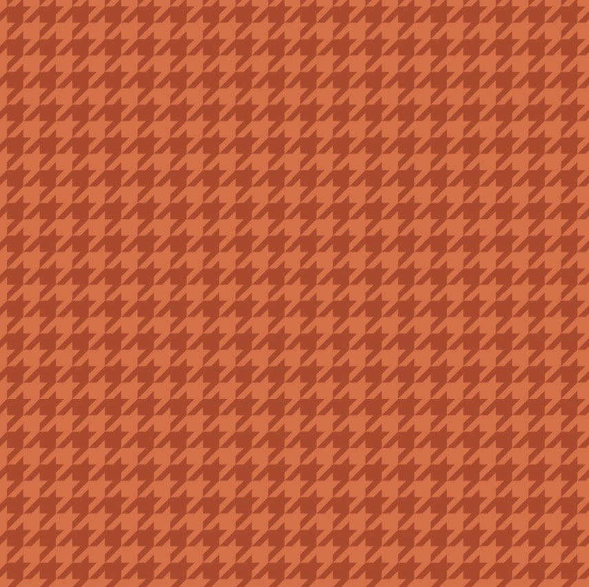 Burnt Orange Houndstooth- Charger - (SQUARE)