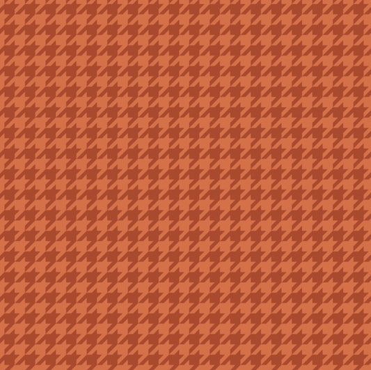 Burnt Orange Houndstooth- Charger - (SQUARE)