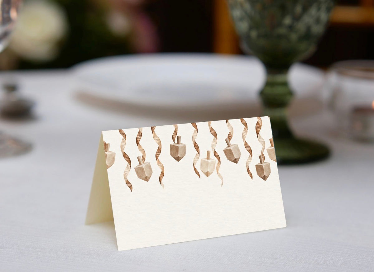 Wooden Dreidels Place Cards