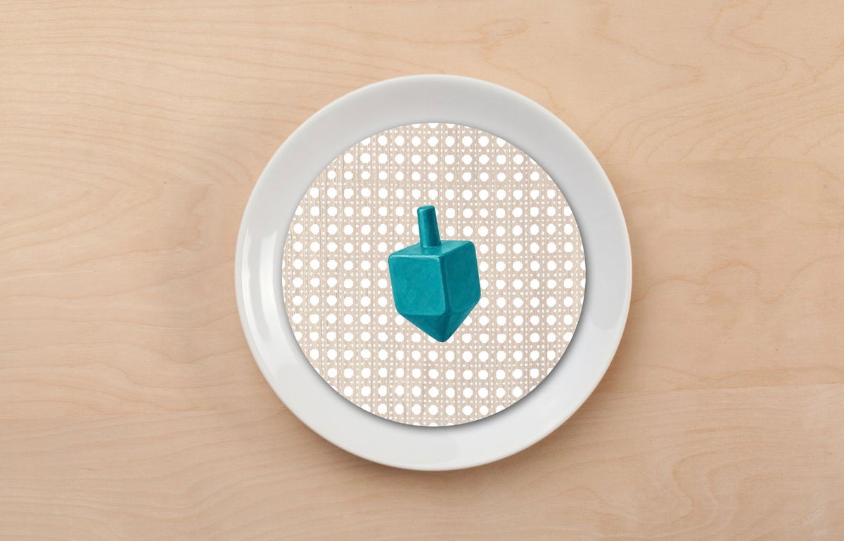 Wicker Dreidel Plate Accent