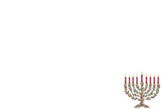 Laurel Menorah Burgundy - Placemat