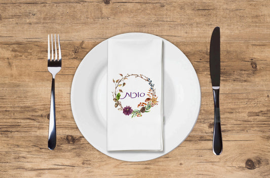 Autumn Succos Frame - Printed Guest Towel