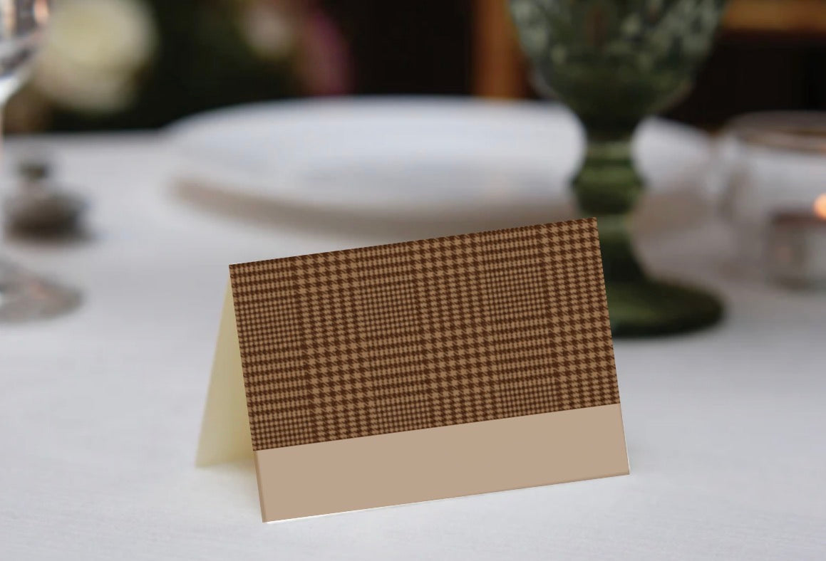Saddlebrook Plaid Place Cards