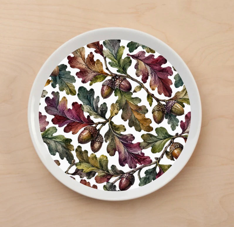 Autumn Oak Plate Accent