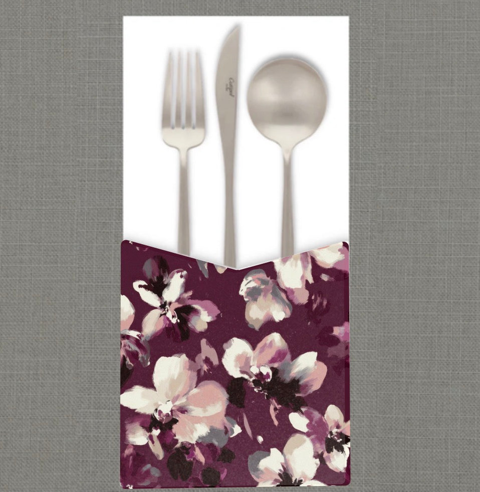 Painted Orchid Cutlery Pouch