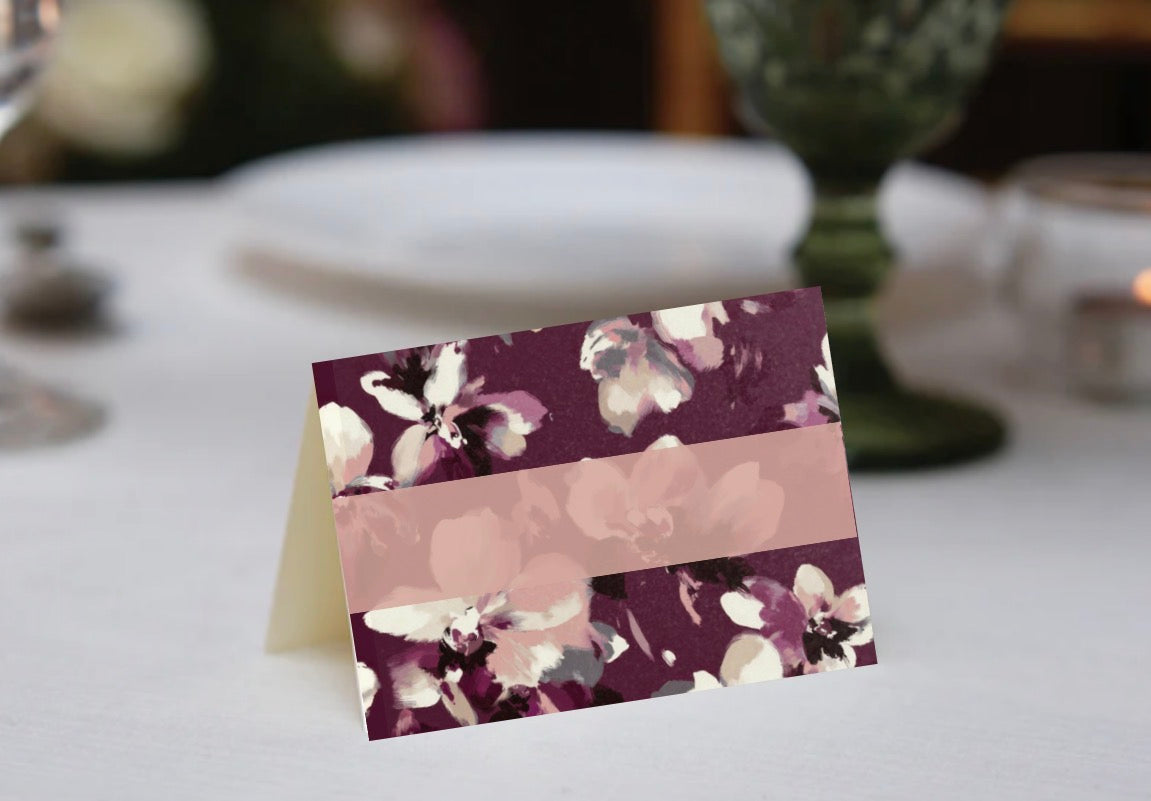 Painted Orchid Place Cards