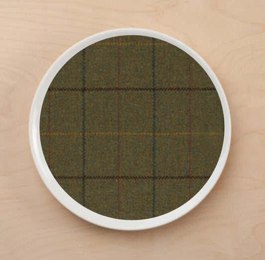 Wool Plaid Plate Accent