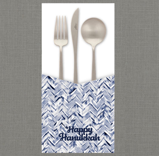 Stamped Chevron English Cutlery Pouch